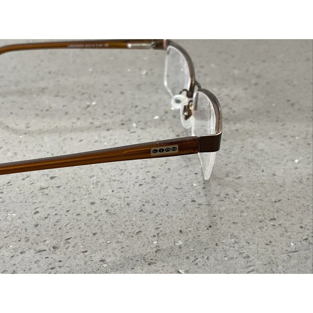 LINK OCCHIALI Eyeglasses LINK2008/N C.24 54-15-138 Brown FRAMES ONLY half rim